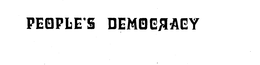 PEOPLE'S DEMOCRACY logo