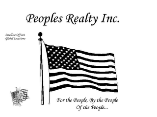 PEOPLES REALTY INC. FOR THE PEOPLE, BY THE PEOPLE, OF THE PEOPLE... SATELLITE OFFICES GLOBAL LOCATIONS logo