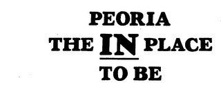 PEORIA THE IN PLACE TO BE logo