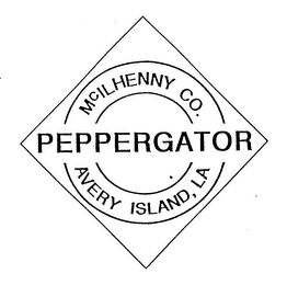 PEPPERGATOR MCILHENNY CO. AVERY ISLAND,LA logo