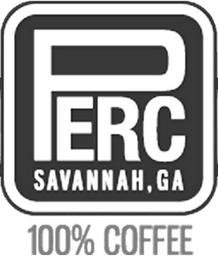 PERC SAVANNAH, GA 100% COFFEE logo