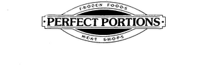PERFECT PORTIONS F.R.O.Z.E.N F.O.O.D.S M.E.A.T S.H.O.P.S logo