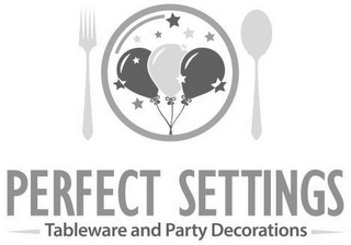PERFECT SETTINGS TABLEWARE AND PARTY DECORATIONS logo