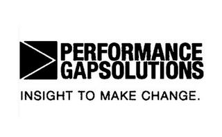 PERFORMANCE GAPSOLUTIONS INSIGHT TO MAKE CHANGE. logo