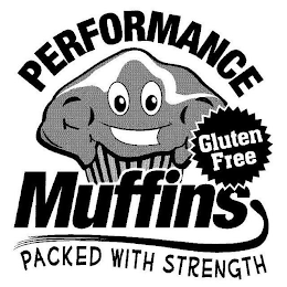 PERFORMANCE MUFFINS, PACKED WITH STRENGTH, GLUTEN FREE logo
