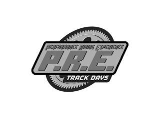 PERFORMANCE RIDING EXPERIENCE P.R.E. TRACK DAYS logo