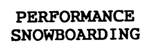 PERFORMANCE SNOWBOARDING logo