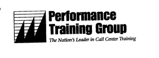 PERFORMANCE TRAINING GROUP THE NATIONS LEADER IN CALL CENTER TRAINING logo