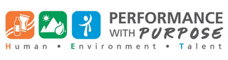 PERFORMANCE WITH PURPOSE HUMAN ENVIRONMENT TALENT logo