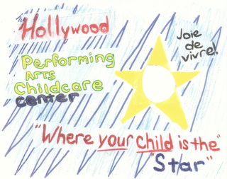 PERFORMING ARTS CHILDCARE CENTER "WHERE YOUR CHILD IS THE STAR" HOLLYWOOD JOIE DE VIVRE! logo