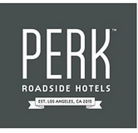 PERK ROADSIDE HOTELS EST. LOS ANGELES, CA 2015 logo