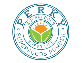 PERK-Y SUPERFOODS POWDER SUPERFOODS SUPER LIFE logo
