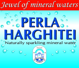 PERLA HARGHITEI JEWEL OF MINERAL WATERS NATURALLY SPARKLING MINERAL WATER PERLA HARGHITEI 1974 SANCRAIENI logo