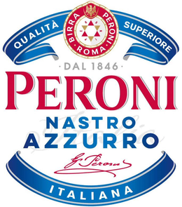 PERONI NASTRO AZZURRO QUALITÀ SUPERIOREITALIANA BIRRA · PERONI · ROMA · DAL 1846 · logo