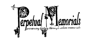 PERPETUAL MEMORIALS PRESERVING HISTORY THROUGH ONLINE MEMORIALS logo