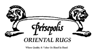 PERSEPOLIS ORIENTAL RUGS WHERE QUALITY & VALUE GO HAND IN HAND. logo