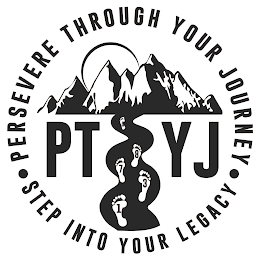 · PERSEVERE THROUGH YOUR JOURNEY · STEP INTO YOUR LEGACY PTYJ 1 3 7 8 9 logo