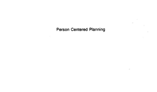 PERSON CENTERED PLANNING logo