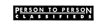 PERSON TO PERSON CLASSIFIEDS logo