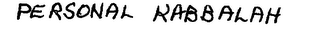 PERSONAL KABBALAH logo