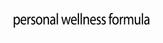 PERSONAL WELLNESS FORMULA logo