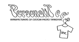PERSONALITEE'S INC. MANUFACTURERS OF CUSTOM PHOTO TRANSFERS logo