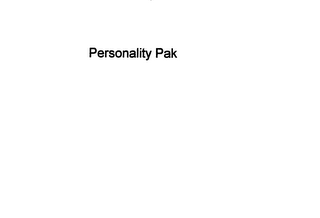 PERSONALITY PAK logo