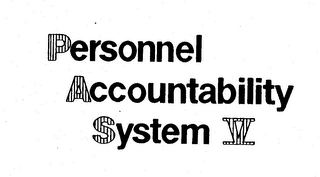 PERSONNEL ACCOUNTABILITY SYSTEM V logo