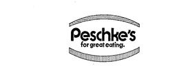 PESCHKE'S FOR GREAT EATING. logo