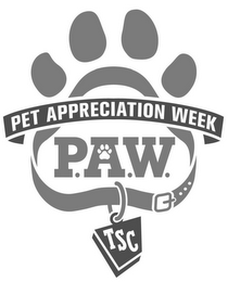 PET APPRECIATION WEEK P.A.W. TSC logo