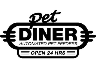 PET DINER AUTOMATED PET FEEDERS OPEN 24 HRS logo