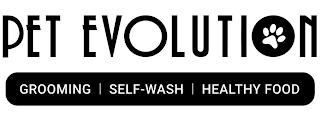 PET EVOLUTION GROOMING SELF-WASH HEALTHY FOOD logo