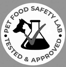 PET FOOD SAFETY LAB TESTED & APPROVED logo