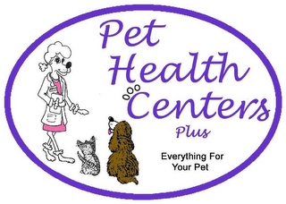 PET HEALTH CENTERS PLUS EVERYTHING FOR YOUR PET logo
