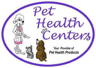 PET HEALTH CENTERS YOUR PROVIDER OF PET HEALTH PRODUCTS logo