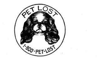 PET LOST 1-800-PET-LOST logo