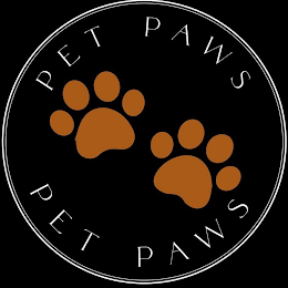 PET PAWS PET PAW PRINTS logo