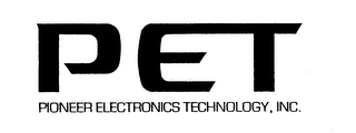 PET PIONEER ELECTRONICS TECHNOLOGY, INC. logo