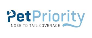 PET PRIORITY NOSE TO TAIL COVERAGE logo