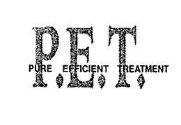 P.E.T.  PURE EFFICIENT TREATMENT logo