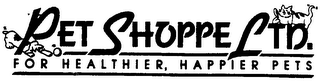 PET SHOPPE LTD. FOR HEALTHIER HAPPIER PETS logo