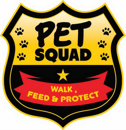 PET SQUAD WALK FEED & PROTECT logo