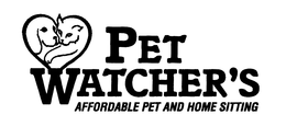 PET WATCHER'S AFFORDABLE PET AND HOME SITTING logo