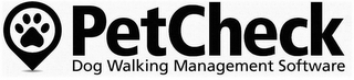 PETCHECK DOG WALKING MANAGEMENT SOFTWARE logo