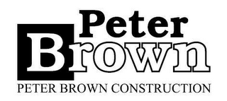 PETER BROWN PETER BROWN CONSTRUCTION logo