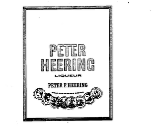 PETER HEERING LIQUEUR PETER F. HEERING GOLD AND 1ST CLASS MEDALS logo