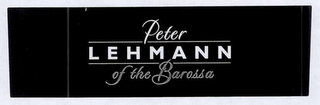 PETER LEHMANN OF THE BAROSSA logo