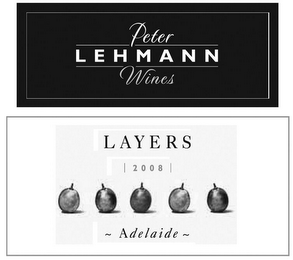 PETER LEHMANN WINES LAYERS 2008 ADELAIDE logo