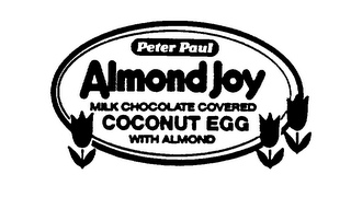 PETER PAUL ALMOND JOY MILK CHOCOLATE COVERED COCONUT EGG WITH ALMOND logo