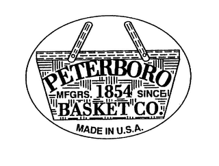 PETERBORO BASKET CO. MFGRS. SINCE 1854 logo